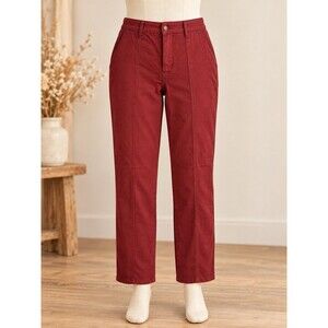 Judy Blue High Rise Seam Straight Jeans Womens 18W Burgundy Denim Preppy Casual